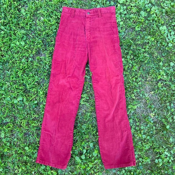 Vintage 70s red corduroy pants - Picture 2 of 4